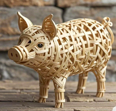 竹编猪